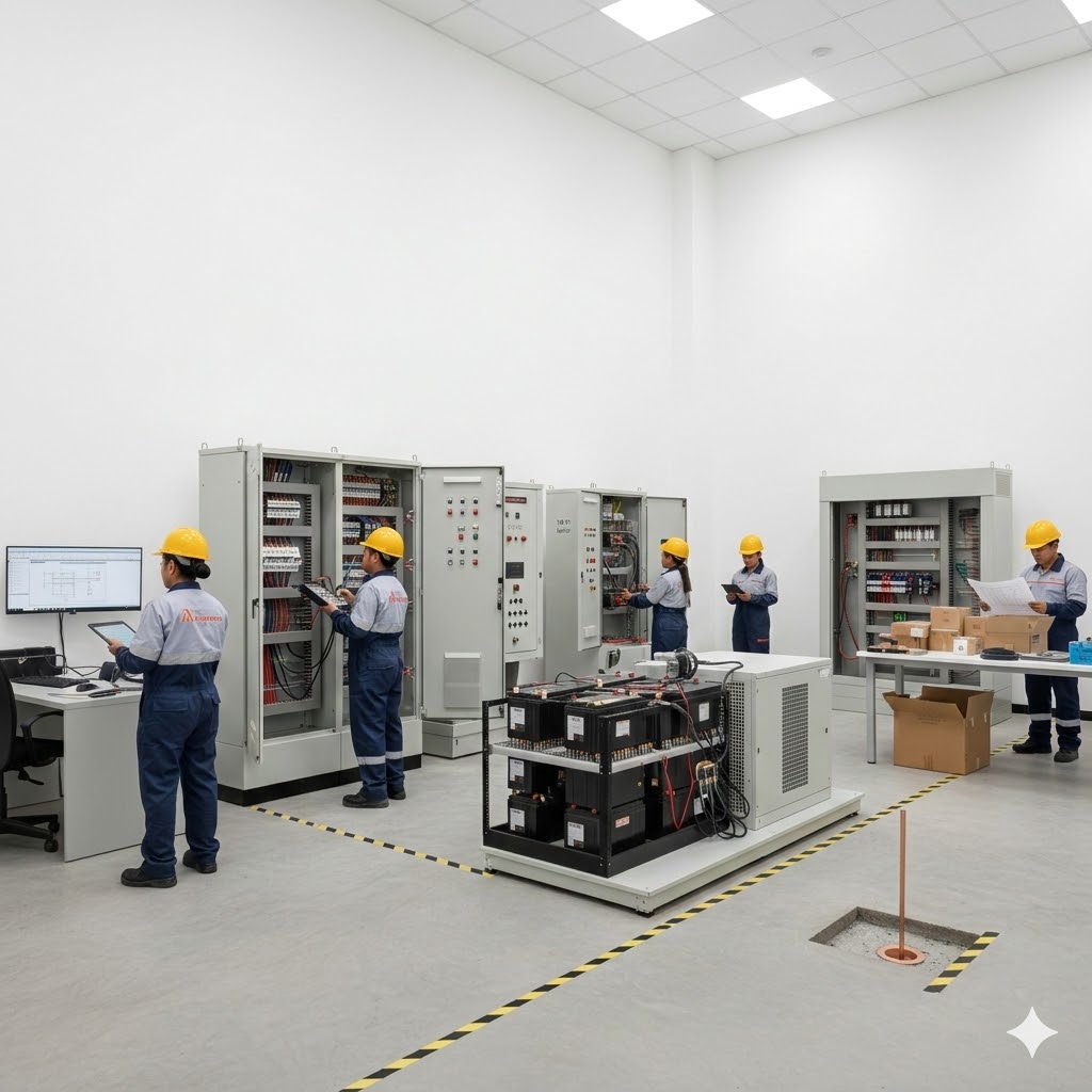 Técnicos trabajando